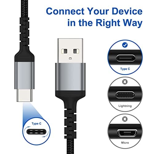 ULIFTUS Short USB C Charger Cable 3Pack, 50CM USB A to Type C Charging Cord — view 4