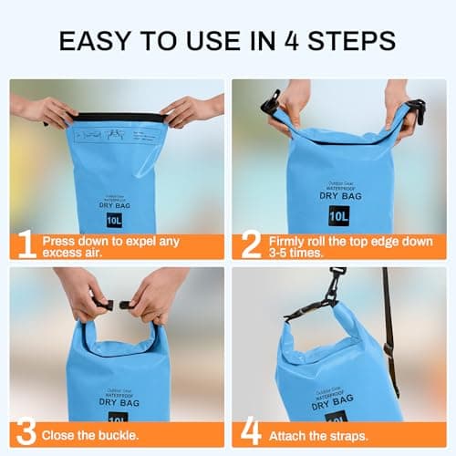 TOMSHOO 4 Pack Waterproof Dry Bag 5L+10L+20L+30L — view 6