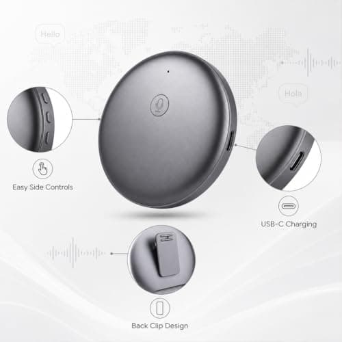 Language Translator Device, Smart Wearable Translator,Real‑Time Translation — view 6