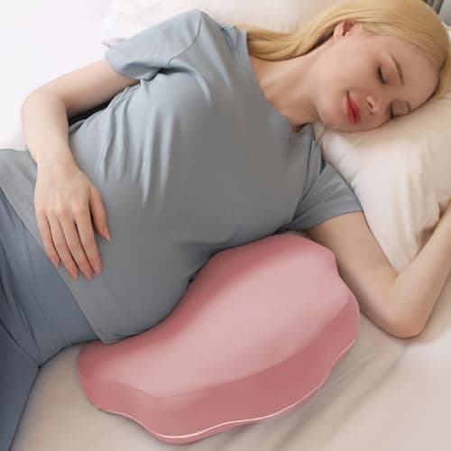 Chilling Home Pregnancy Pillows for Sleeping, Memory Foam Maternity Pillow for Belly, Back, Adjustable and Portable Travel Wedge Pillow (Red, Height 15cm)