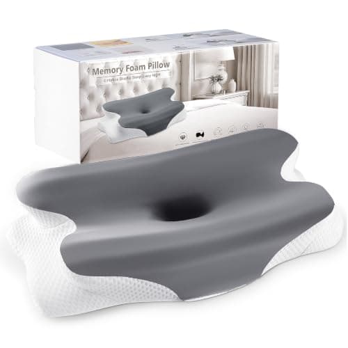 TsunNee 60D Memory Foam Pillow, Orthopedic Ergonomic Pillow for Neck and Shoulder Pain, Cervical Neck Support for Side Back Stomach Sleepers