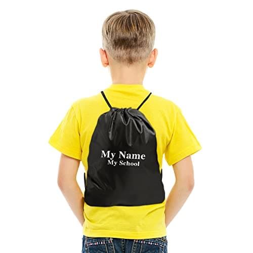 Hoolaroo Personalised Pe Kit Bag Kids Pe Bag For School Personalised Swimming Bag Gym Sac Drawstring Bag Boys Or Girls - Turquoise — view 4