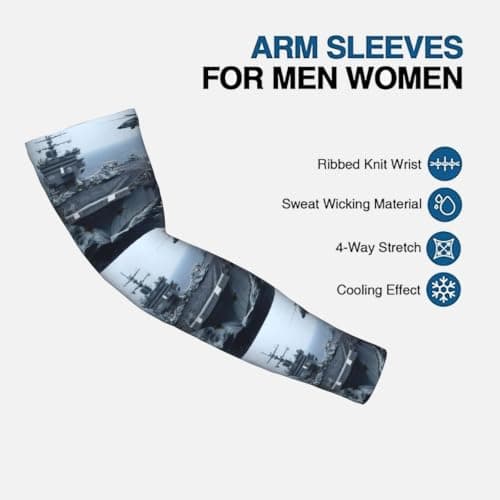 ZYJHYY Aircraft Carrier Print Arm Protection Sleeves Cooling Sleeves Elbow Sleeve Gaming Sleeve — view 5