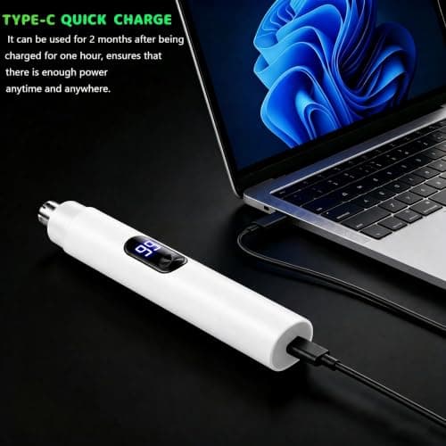 Rechargeable Nose Hair Trimmer for Men and Women with LED Battery Display — view 4