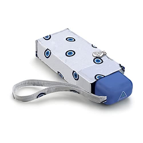Fulton Tiny Umbrella, Evil Eye Print, Ultra Compact, Lightweight Wind Resistant Frame — view 3