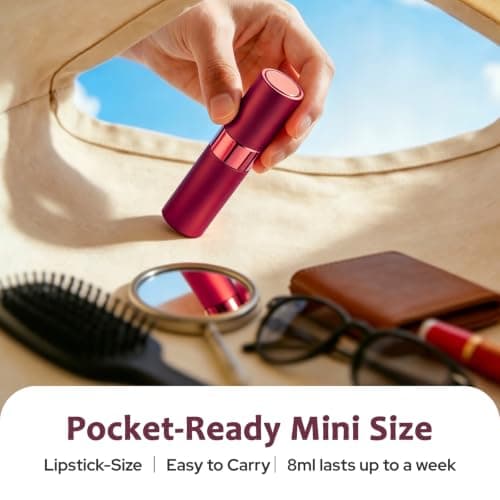 Toureal Travel Perfume Atomiser Refillable, 8ml Atomiser Spray Bottle,wine — view 2