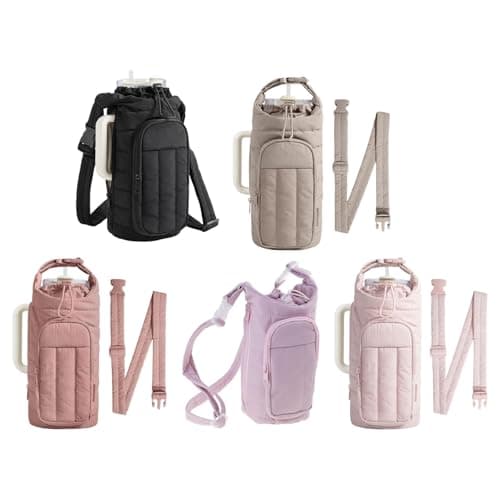 Fieuaah Crossbody Insulated Water Bottle Carrier, 1.5L, Lavender — view 5