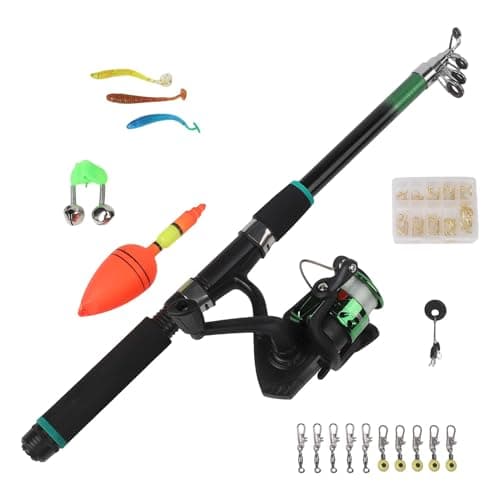 Hoppipola Outdoor Fishing Starter Kit with Rod, Reel and Tackle Box, Lightweight Portable Set (Red Rod Set) — view 4