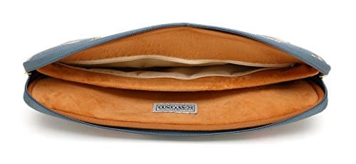 KAYOND Blue Water HyacinthWater-resistant 12.5 inch 13 inch Canvas laptop sleeve for 13.3 inch laptop case macbook air 13 case macbook pro 13 sleeve ipad 12.9 (13-13.3 inch, blue water hyacinth) — view 6