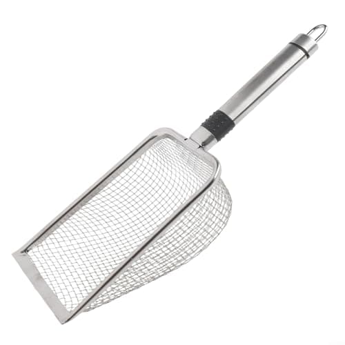 Stainless Steel Garden Soil Sieve with Ergonomic Handle Multi-Size Mesh Strainer For Compost Sand Screening Outdoor Planting Tool Set 31x15x12cm(3.8mm)