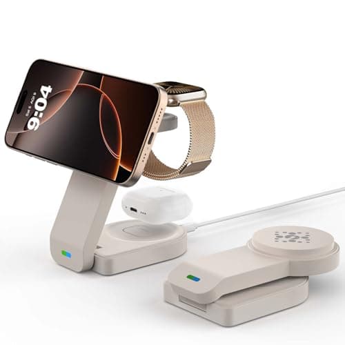 3 in 1 Magnetic foldable Charger,Travel Wireless Charging Station for Apple