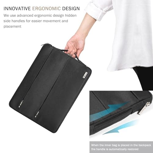 Voova Laptop Sleeve 14-15 Inch, Laptop Case for MacBook Air 15, Black — view 5
