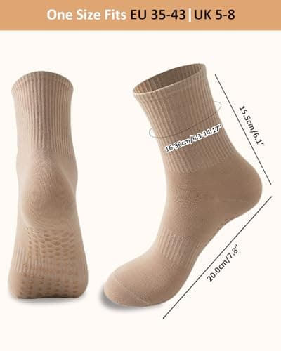 Yikki 4 Pairs Pilates Grip Socks, Reformer Yoga Socks for Women — view 4