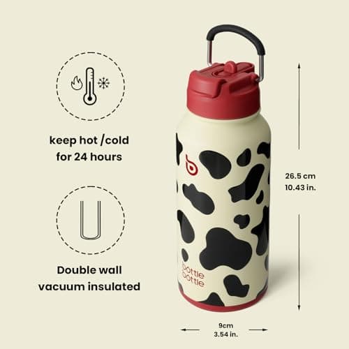 BOTTLE BOTTLE Insulated Water Bottle 950ml Stainless Steel with Straw and Pill Box — view 5