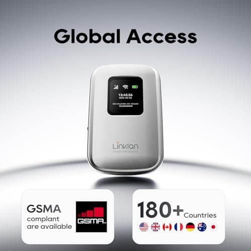 Portable Mobile Hotspot–eSIM Global WiFi Hotspot,No SIM Card/Contract Needed, 16Devices,180+ Countries, Compact Wireless Router for International Trips & Business 【Free 15 days of 5GB data in UK】 — view 2