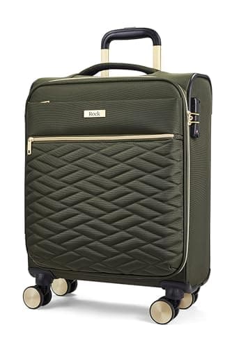 Rock Sloane Small 31L Soft Shell Cabin Suitcase - Khaki