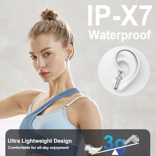 Wireless Earbuds, NEW Mini Bluetooth 5.4 Headphones In Ear with Deep Bass — view 6