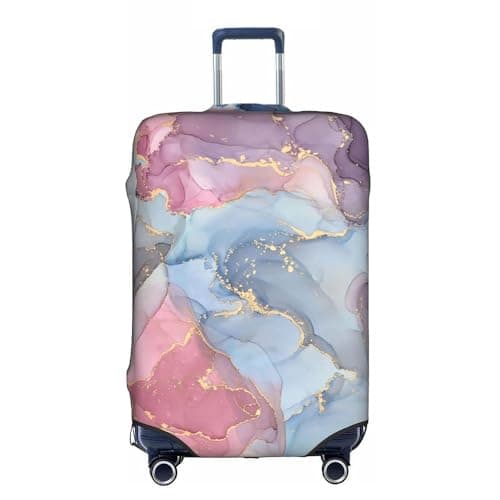 Printed Design Travel Trolley Case Cover Protector Washable Suitcase Cover Luggage Storage Covers for 18-32 Inch Luggage Cover (pink, XL for 29"-32" inches case)