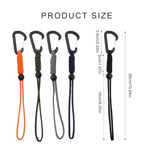 ZEPFJHE 5pack Outdoor Camping Multitool Caribiner Hook Keychains, Black — view 3
