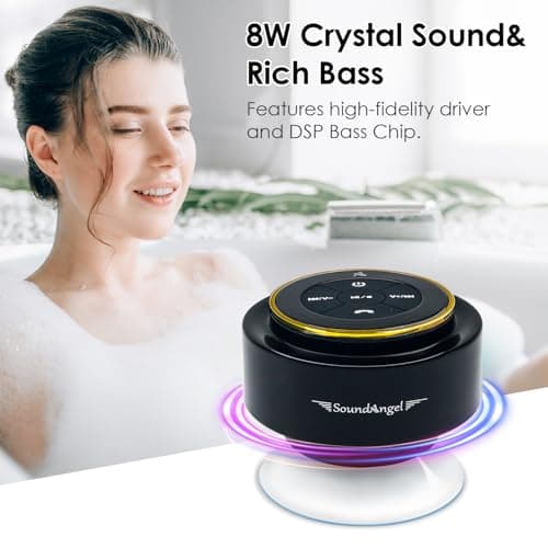 Xleader Pro Shower Speaker (Upgraded) Certified IPX7 Waterproof Bluetooth — view 4