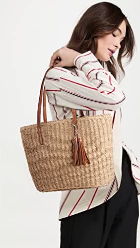 YXILEE Large Straw Bags For Women | Straw Travel Beach Totes Bag M Woven Summer Tote Handmade Shoulder Bag Handbag, Khaki, XL — view 2