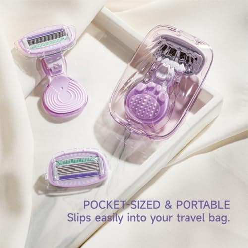 GOODMAX Women's Razor with Travel Case, Mini Body Razor, 2 Cartridges — view 5