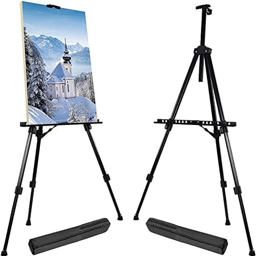 GEEZY Foldable Metal Easel Stand with Bag & Adjustable Height 20" to 63 — view 2