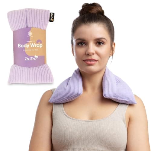 Zhu-Zhu Wheat Bags Microwavable Lavender Body Wrap Heat Pad, Lilac Fleece