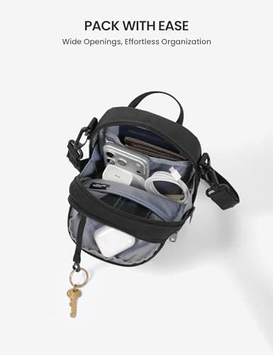 SKYSPER Small Anti Theft Crossbody Sling Bag RFID Cross Body Bag Travel Shoulder Daypack(Black) — view 4