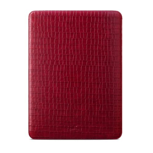 Comfyable 13 Inch Croc-Embossed Faux Leather Laptop Sleeve, Compatible with 13" MacBook Air M5 2026, MacBook Neo & MacBook Pro M2 2022, Slim Computer Case, Wine Red