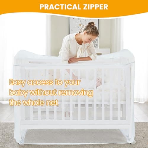 Orzbow Universal Mosquito Net for Cot Bed, White — view 4
