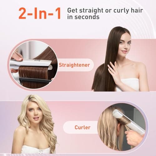 Quico Hair Straightener, 100-240V Dual Voltage Hair Straightener and Curler — view 4