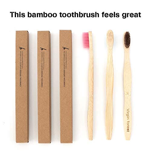 Virgin Forest Bamboo Toothbrush 6 Pack, Soft Bristles, Biodegradable — view 4