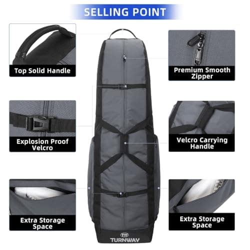 TurnWay Foldable Golf Travel Bag Flight with Wheels — view 3