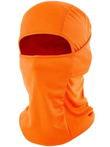 fuinloth Ski Mask Balaclava Motorcycle Cycling Summer UV Unisex Orange