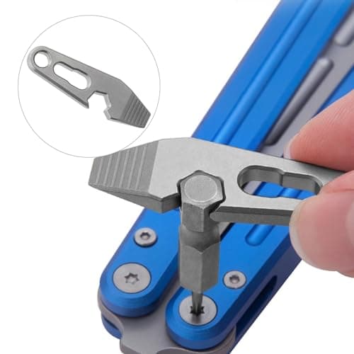 EDC Pry Bar, Titanium Keychain Multi Tool with Bottle Opener & Flathead Screwdriver for Outdoor Camping & Adventure, Pry Bar EDC, EDC Tool, Box Opener, Gerber — view 5