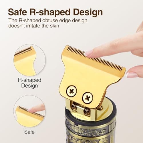 Beard Trimmer Men and Hair Clippers Men, Professional Cordless Hair Trimmer with LCD Display, Precision Detailer, Long-Lasting Battery for Haircuts & Grooming, Gifts for Men — view 3