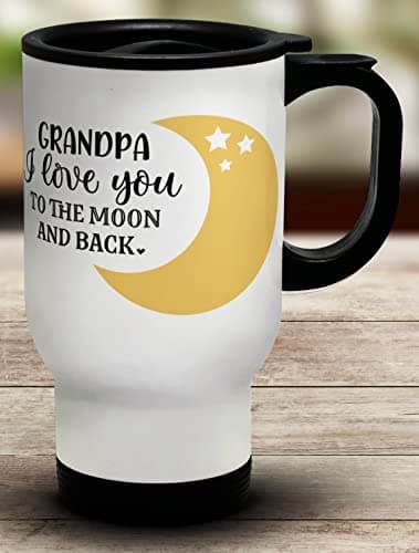 Shopagift Grandpa Love You to The Moon & Back Moon Travel Mug Cup — view 2