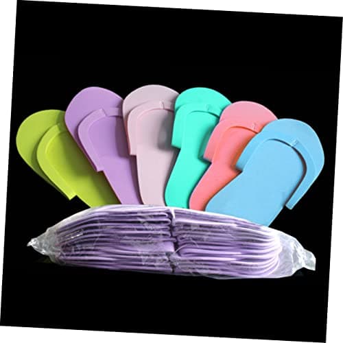 Disposable Foam Pedicure Slippers 36 Pairs Multi Color Flip Flop for Salon Nail Spa Guest Portable for Travel Supplies (Random Color) — view 6