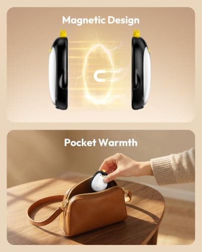 Gaiatop Magnetic Hand Warmers Rechargeable 2 Pack, Cute Penguin Design — view 4