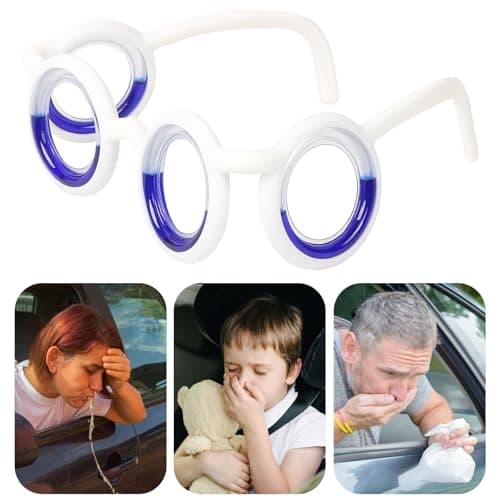 LALASTYLE Motion Sickness Glasses, Car Sickness Glasses, Travel Sickness Glasses, No Lens Anti Nausea Vertigo Glasses, Nausea Relief Glasses with Glasses Pouch (1pcs) — view 4