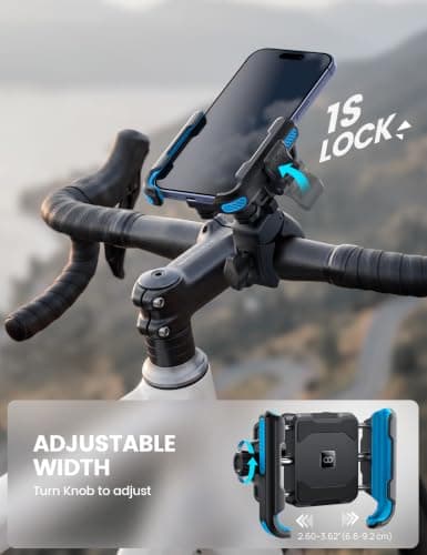 Lamicall Motorbike Phone Holder, [Camera Friendly] Bike Phone Holder Blue — view 4