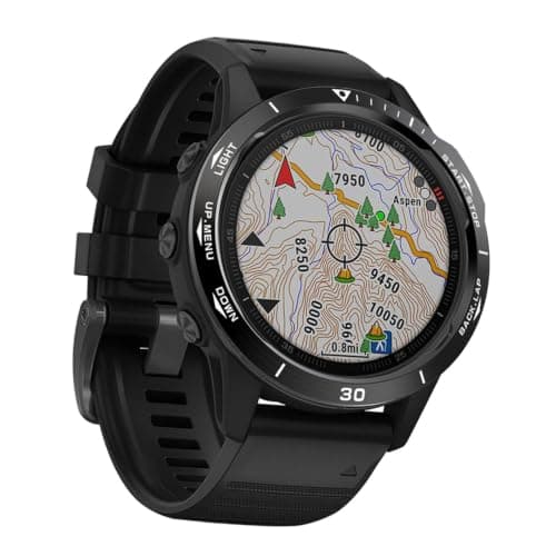 DOITOOL Watch Bezel Ring Protective Cover for Multisport Smartwatch 6x, Stainless Steel Metal Watch Case with Etched Numbers, Sturdy Smartwatch Accessory for Outdoor Sports, Black — view 6