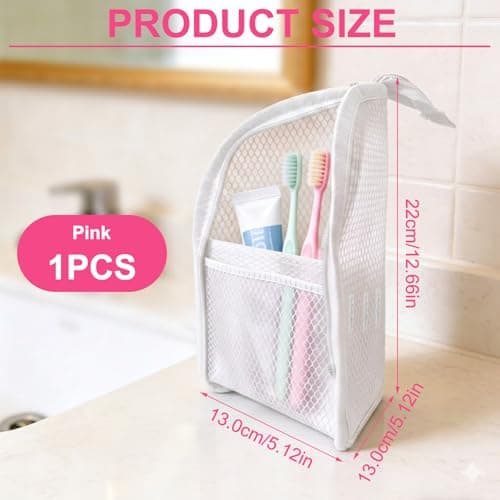 Toothbrush Travel Bag with Stand-Up Design, Lightweight Toiletry Organizer — view 2