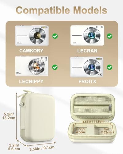 ProCase Digital Camera Case for IXNAIQY/Kodak PIXPRO FZ55/FZ45 -Cream — view 2