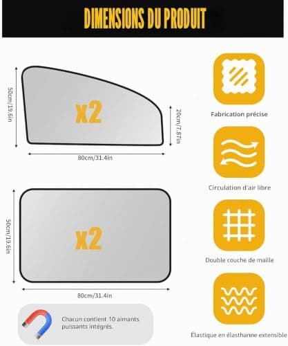 Magnetic Car Side Window Shade for Vauxhall Combo — view 3