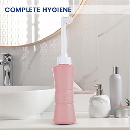 laphang Portable Bidet 500ml Pink Peri Bottle with Waterproof Pouch and Cap – PP + TPR, Leak Proof & Scratch Resistant –Perineal Bottle for Postpartum Hemorrhoids Healing, Maternity Kit Essentials… — view 2