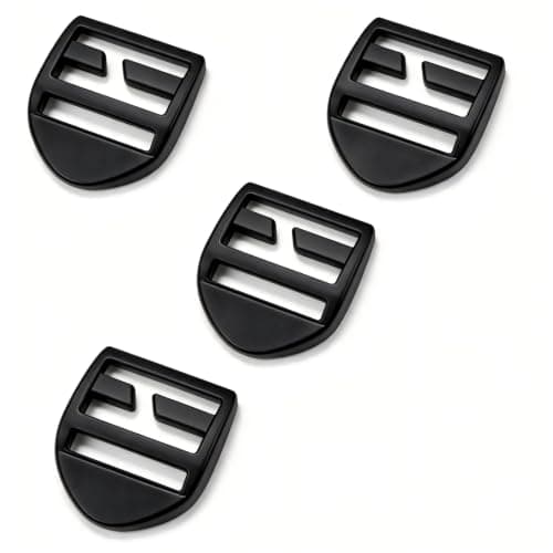 LncBoc 4-Pack Metal Ladder Lock Buckles - 1 inch(25mm) Adjustable Nylon Backpack Accessory, Heavy-Duty Bag Webbing Adjuster Replacement for Belt Buckles, Backpack Clips, Luggage Straps, Dog Collars