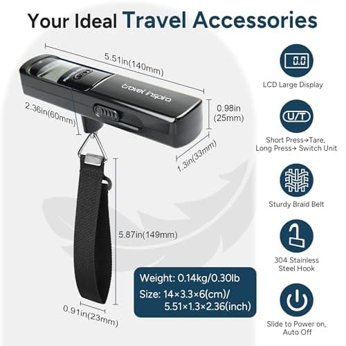 travel inspira Battery-Free Luggage Scale, Suitcase Weighing Scales — view 3