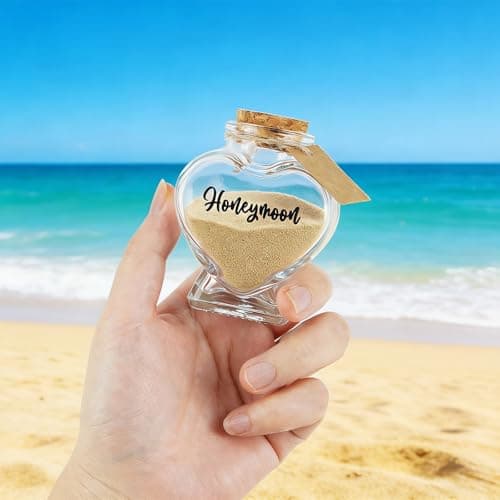 Honeymoon Sand Keepsake Jar Set with Mr and Mrs Luggage Tags — view 4